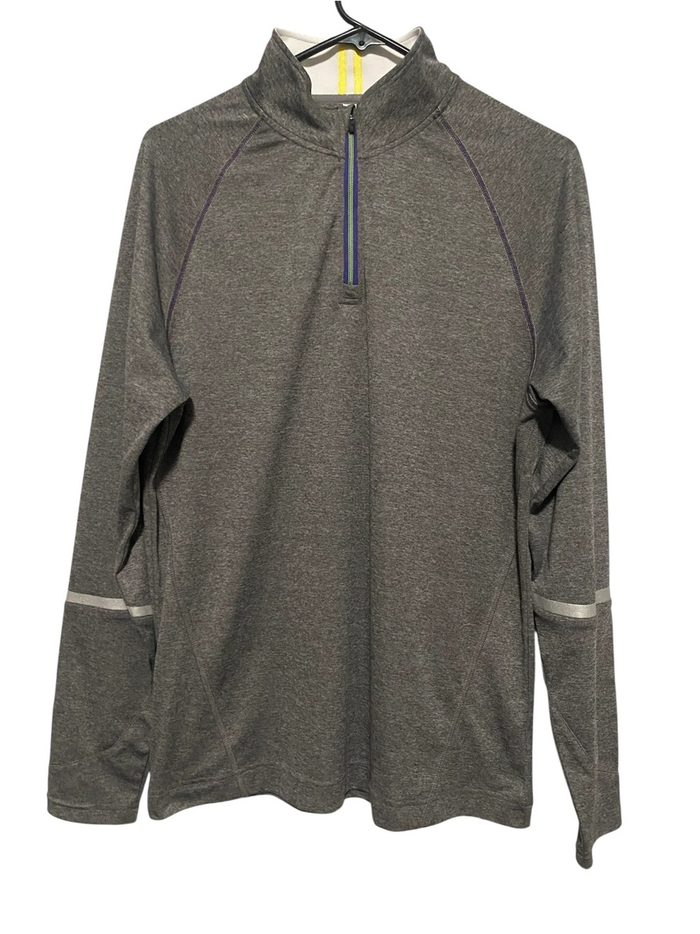 Robert Graham X Collection Medium Gray Pullover Quarter Zip Preppy Long Sleeve